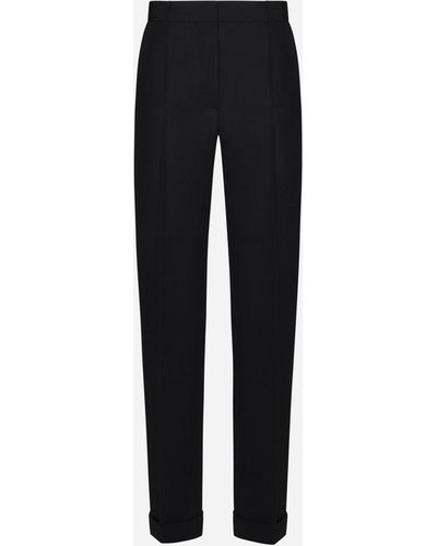 Totême Wool-Blend Tailored Trousers - Black