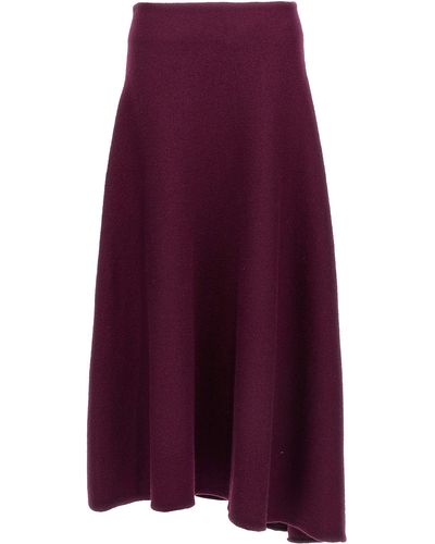 Jil Sander Wool Skirt Skirts - Purple