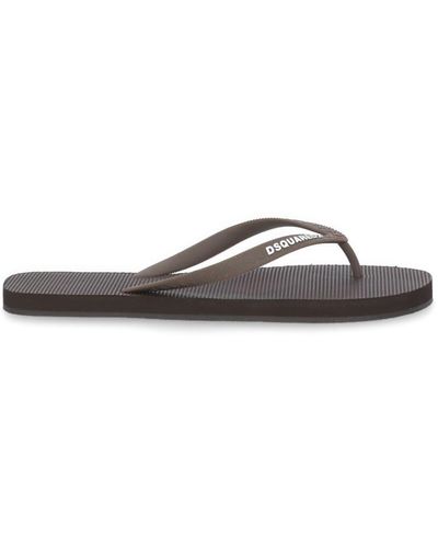 DSquared² Flip Flop With Logo - Brown