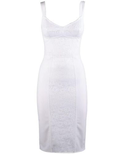 Dolce & Gabbana Corset Midi Dress - White