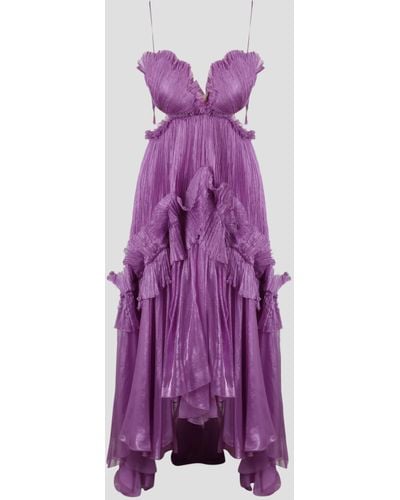 Maria Lucia Hohan Zahara Midi Dress - Purple