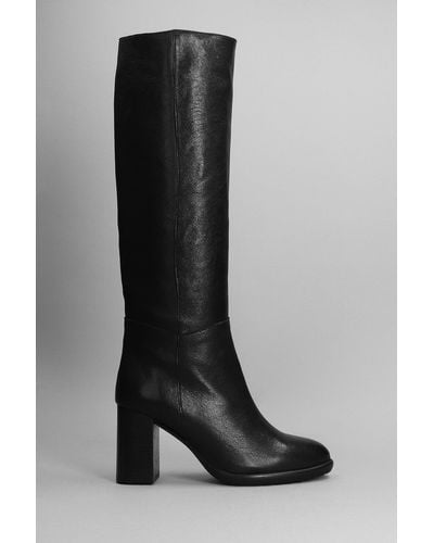 Pedro Miralles High Heels Boots In Black Leather