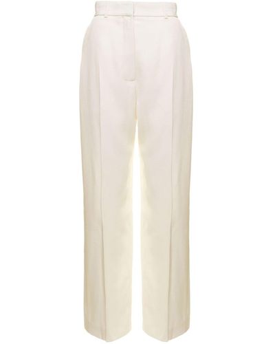 Casablancabrand Wide Leg Tailored Pants - White