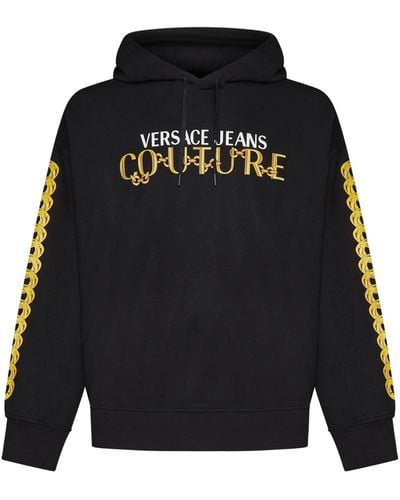 Versace Chain Logo Hoodie - Black
