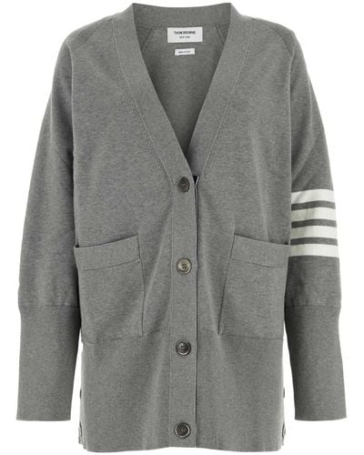 Thom Browne Wool Oversize Cardigan - Grey