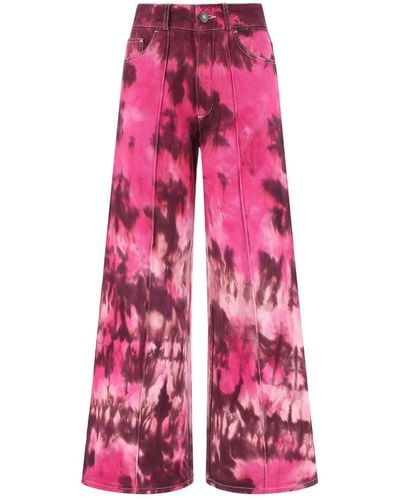 Ami Paris Multicolour Denim Jeans - Pink