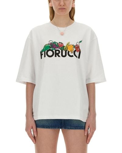 Fiorucci Fruit Print T-Shirt - Gray