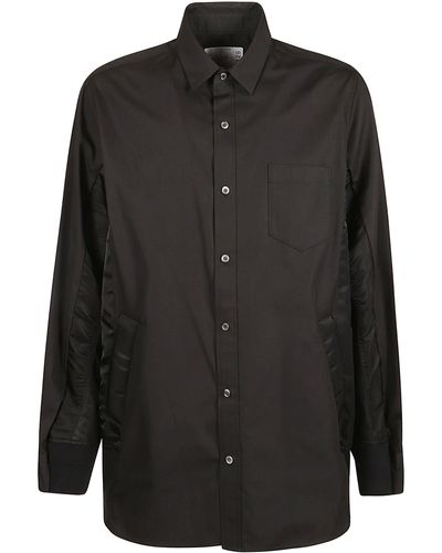 Sacai Long-Sleeved Shirt - Black