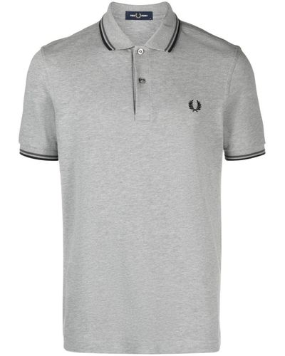Fred Perry Fp Twin Tipped Shirt Clothing - Gray