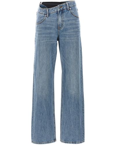 Alexander Wang 'Asymmetrical Waistband With Bikini' Jeans - Blue