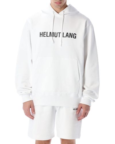 Helmut Lang Logo Hoodie - White