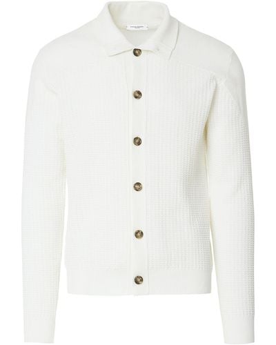Paolo Pecora Cardigan With Contrasting Buttons - White