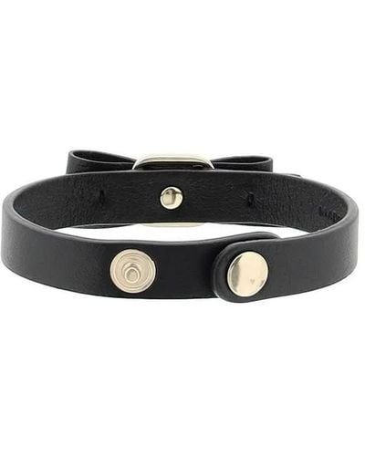 Ferragamo Vara Bow Leather Bracelet - Black