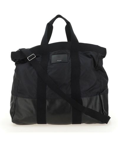 Saint Laurent City Logo Patch Tote Bag - Black