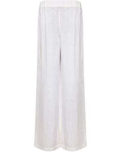 120% Lino Linen Trousers - White