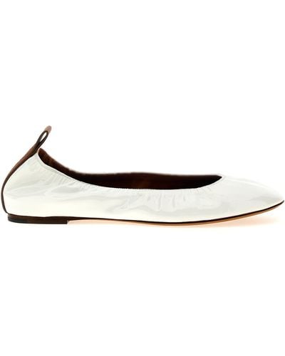 Lanvin Nappa Ballet Flats - White