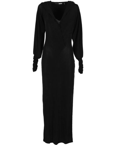 ROTATE BIRGER CHRISTENSEN Hooded Maxi Dress - Black