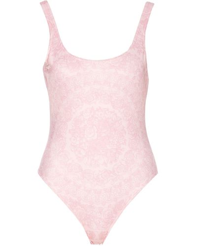 Versace Barocco Print Swimwear One-Piece - Pink
