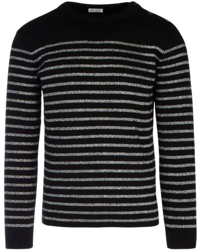 Saint Laurent Crew Neck Sweater - Black