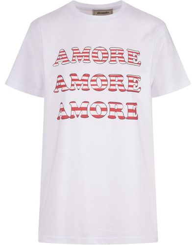 ALESSANDRO ENRIQUEZ T-Shirt With Amore Print - White