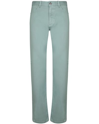ZEGNA Cityx Bull Cotton Trousers - Green