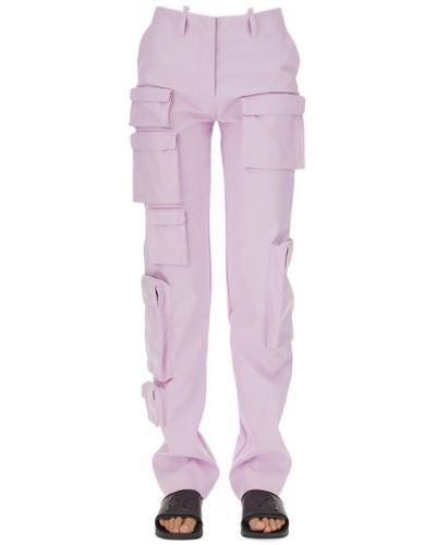 Off-White c/o Virgil Abloh Gabardine Cargo Trousers - Pink