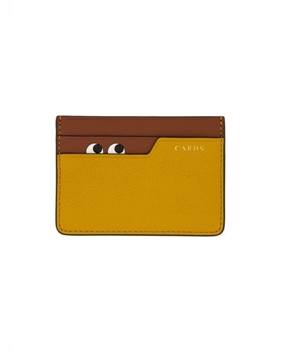 Anya Hindmarch Leather Card Holder - Yellow