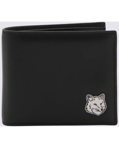 Maison Kitsuné Leather Wallet - Black