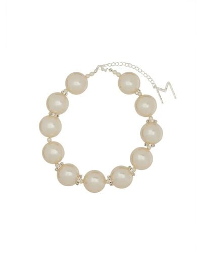 Magda Butrym Oversized Pearl Necklace - Metallic