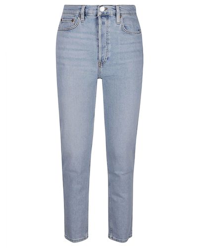 RE/DONE 90S High Rise Ankle Crop Jeans - Blue