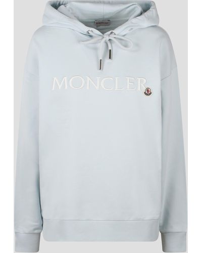 Moncler Embroidered Logo Hoodie - Blue