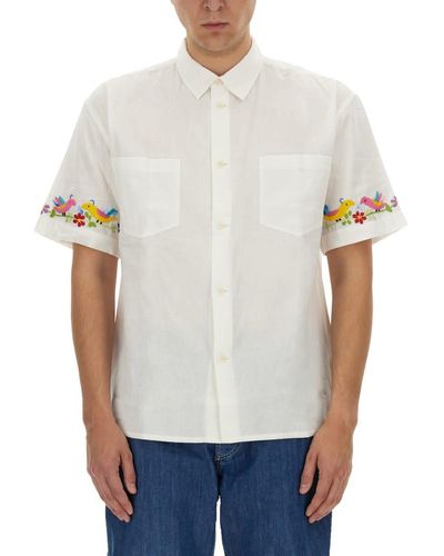YMC Shirt With Embroidery - White
