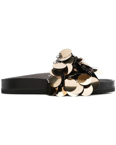 Rabanne Sparkle Sandal Shoes - Black