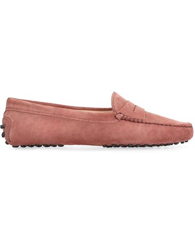 Tod's Gommino Suede Loafers - Pink