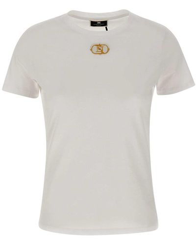 Elisabetta Franchi Urban Cotton Jersey T-Shirt - White