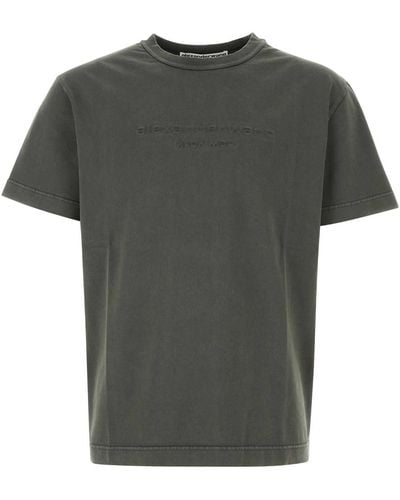 Alexander Wang Dark Cotton T-Shirt - Grey