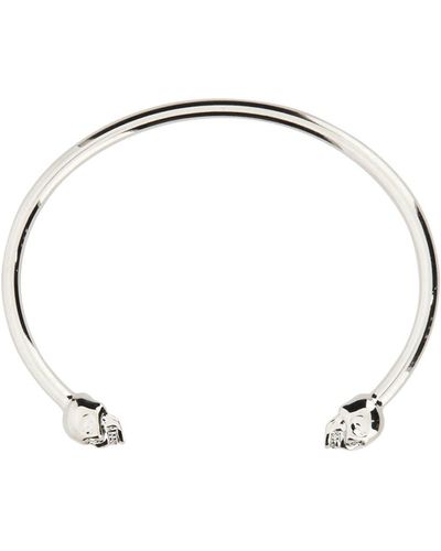 Alexander McQueen Thin Skull Bracelet - Metallic