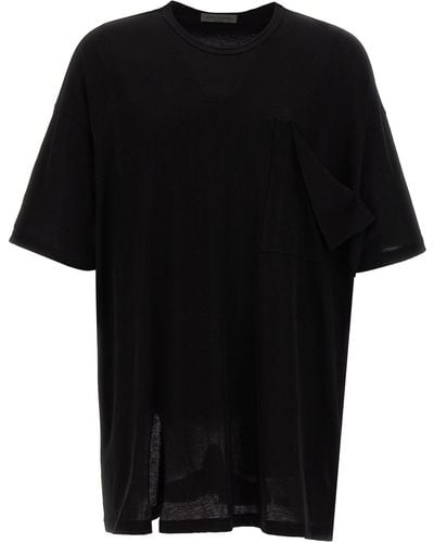 Yohji Yamamoto Unfinished Pocket T-Shirt - Black