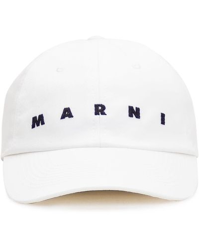 Marni Hat With Logo - White