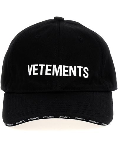 Vetements Logo Cap Hats - Black