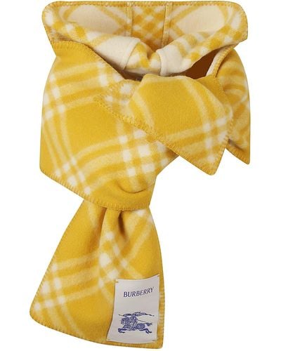 Burberry Check Scarf - Yellow