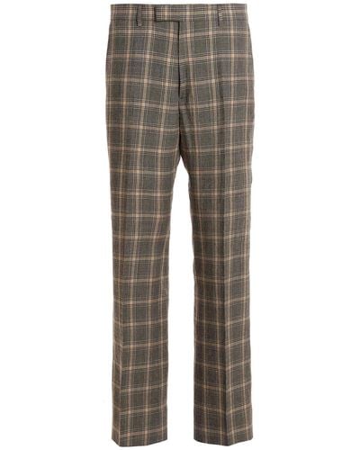 Gucci Prince Of Wales Trousers - Grey