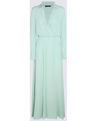 FEDERICA TOSI Light Silk Blend Long Dress - Green