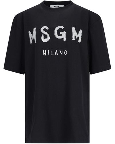MSGM Printed T-Shirt - Black