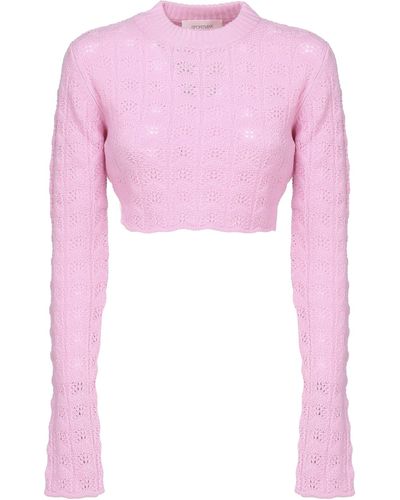 Max Mara Crop Top Knit - Pink