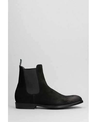 Green George Low Heels Ankle Boots - Black