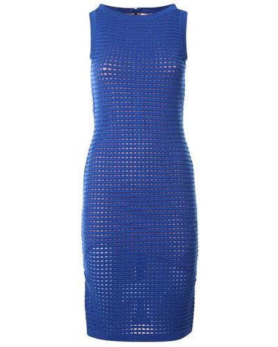 Genny Stretch Knit Midi Dress - Blue