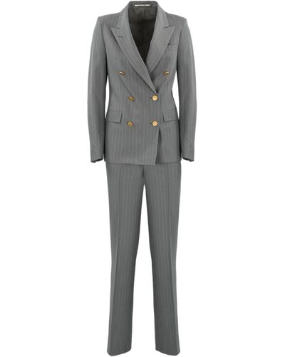 Tagliatore Pinstripe T-Paris Suit - Gray