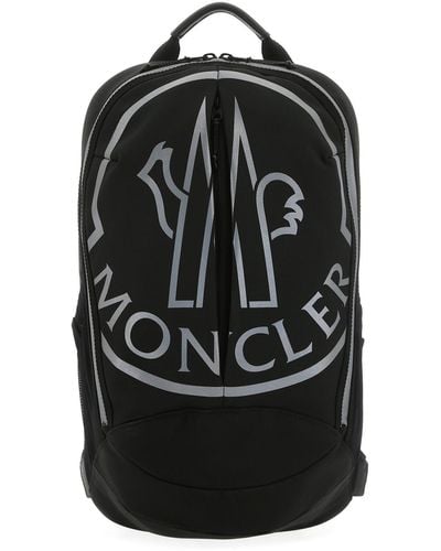 Moncler Two-Tone Cotton Blend Backpack - Black