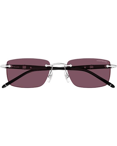 Montblanc Rectangle Frame Sunglasses - Purple